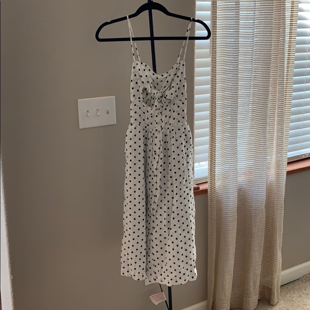 Black and white polka dot dress